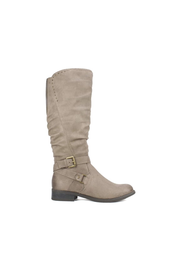 Women's Shoes Liona Fabric Closed Toe Knee, Dark Taupe, Size 5.0