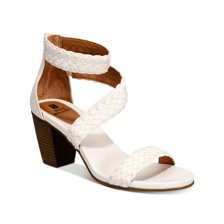 White mountain block deals heel sandals