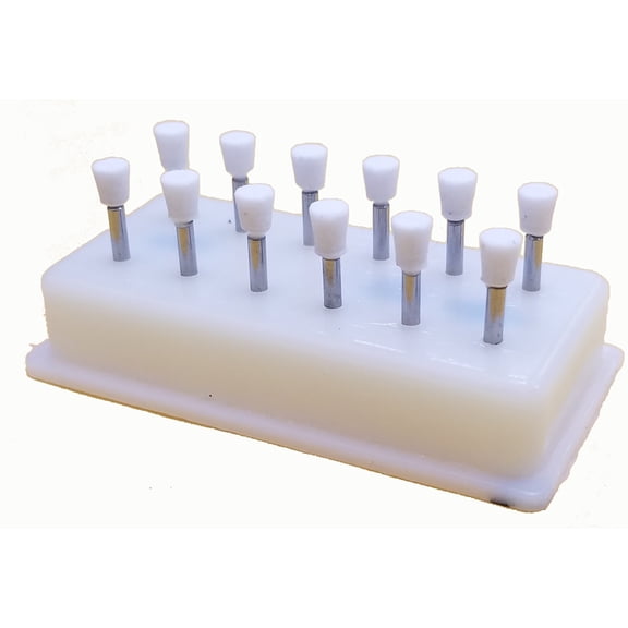 WHITE MOUNTED ARKANSAS STONES, INVERTED CONE (ic1) box of 12