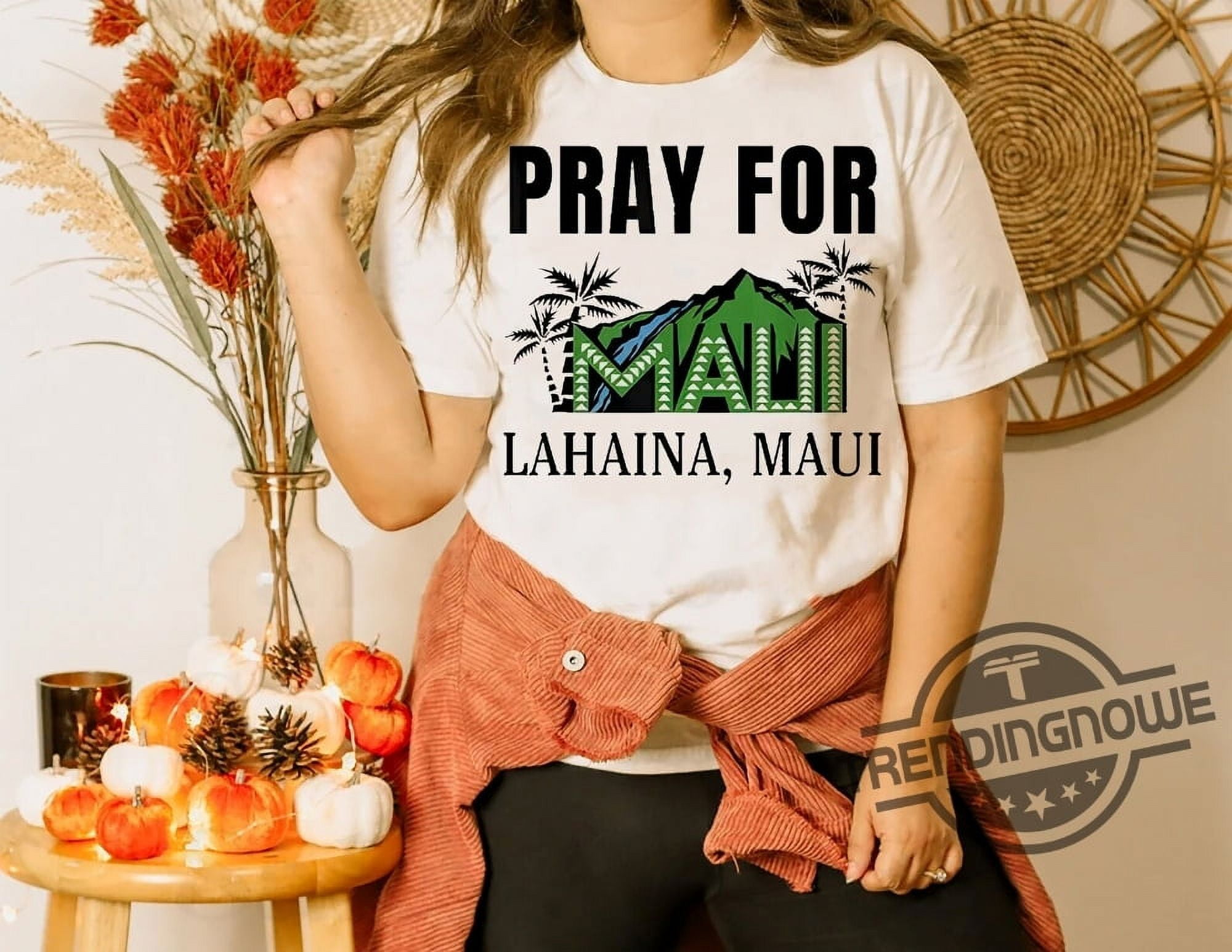 [WHITE] Maui Strong Shirt Fundraiser Our Hearts Are With You Lahaina