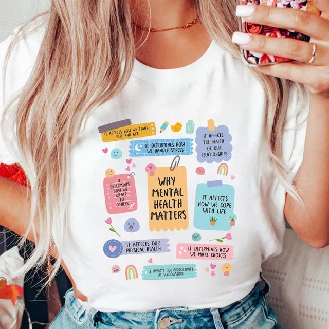 [WHITE] Mental Health Matters Shirt, Occupational Therapy Shirt