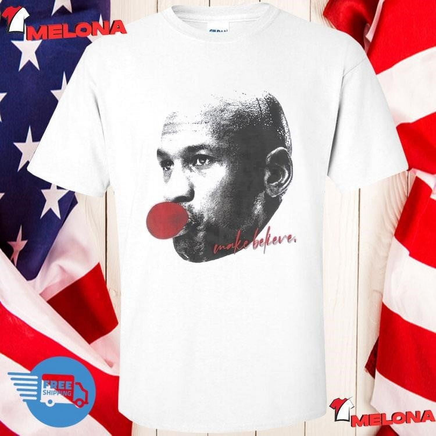 [WHITE] Michael Jordan Blow Bubbles Make Believe Tshirt