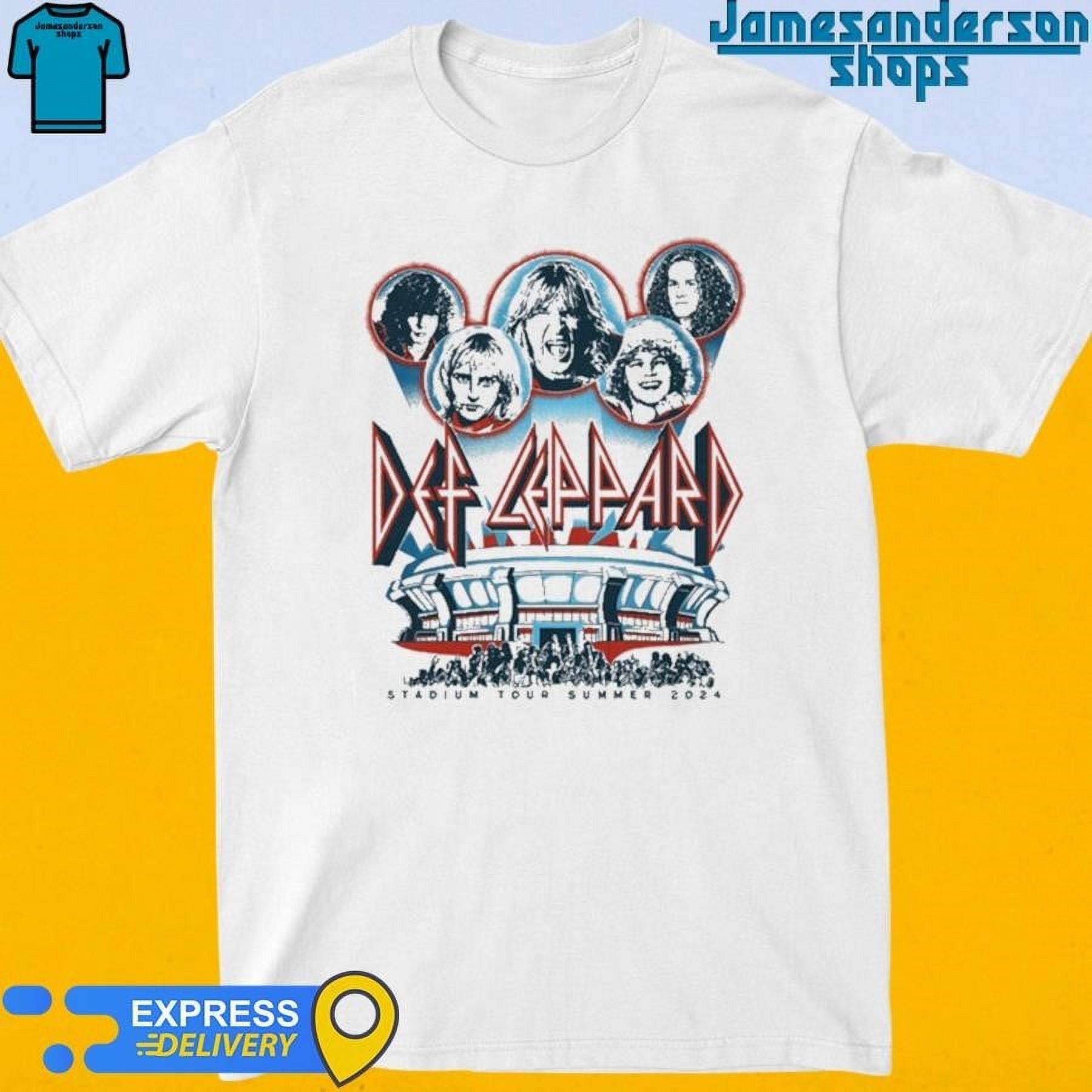 [WHITE] Official Def Leppard Stadium Tour Summer 2024 Shirt