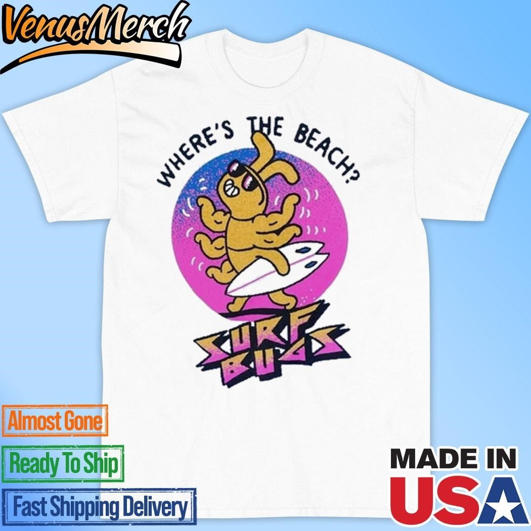 [WHITE] Official First Cat In Space Surf Bugs Beach Shirt