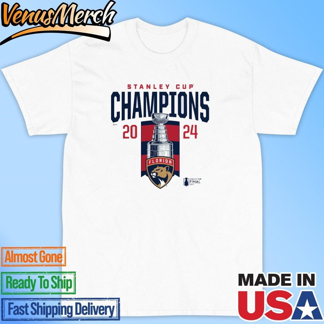 [WHITE] Official Panthers Fanatics White 2024 Stanley Cup Champions T
