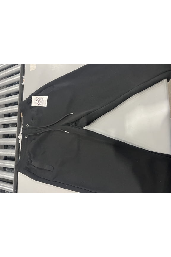MENS SWEATPANTS FLEECE CASUAL SPORT JOGGERS - SIZE: MEN L - BLACK