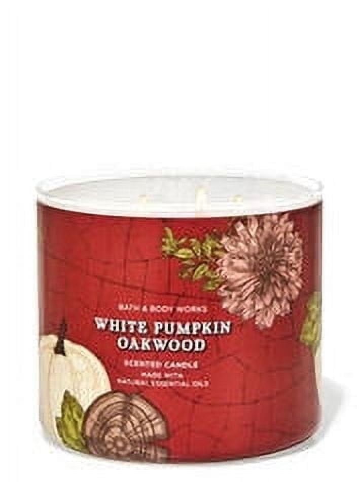 Bath & Body Works WHITE PUMPKIN OAKWOOD Scented 3-Wick