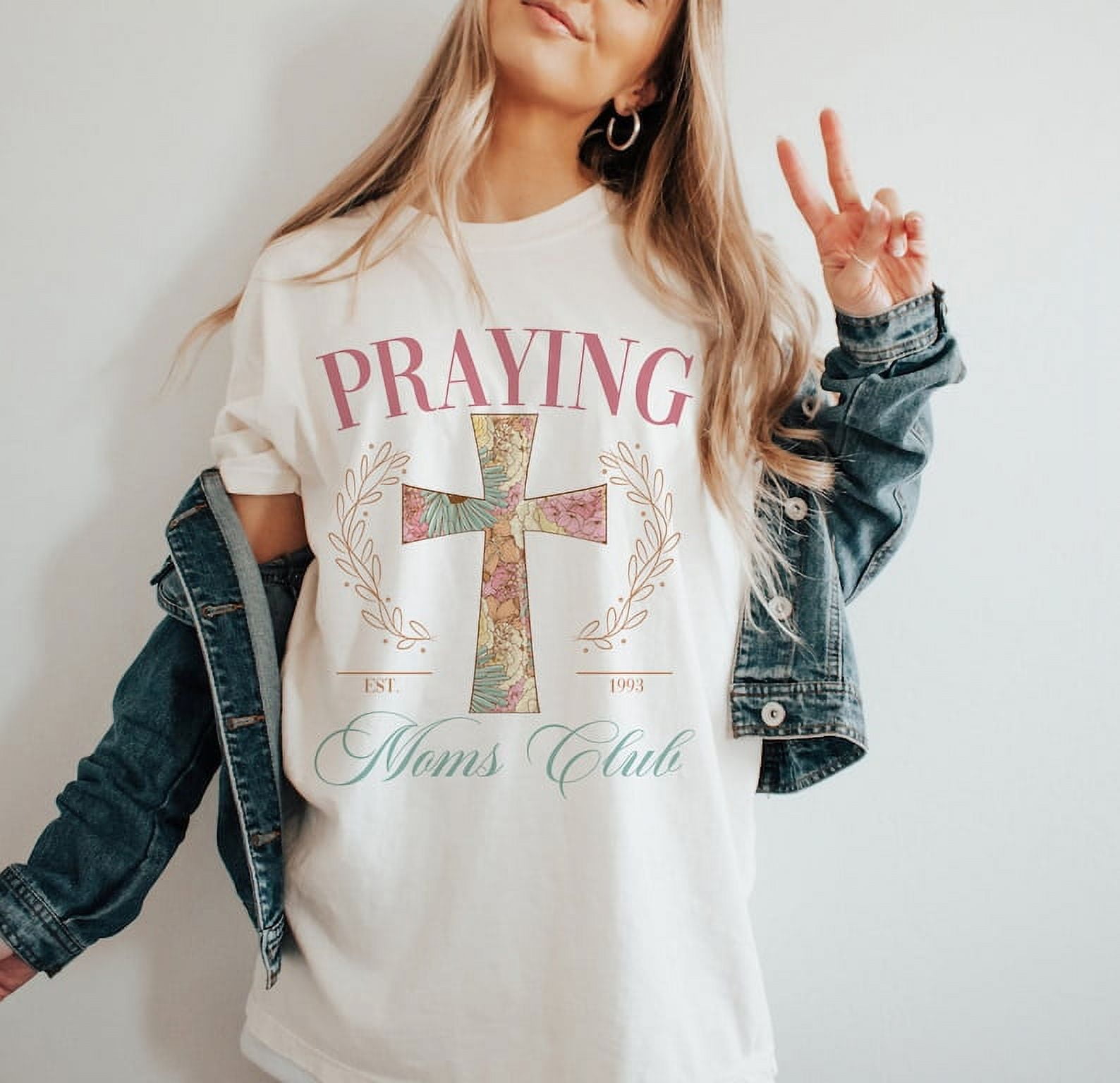 [WHITE] Praying Moms Club , , Popular Christian Sublimation, Christian