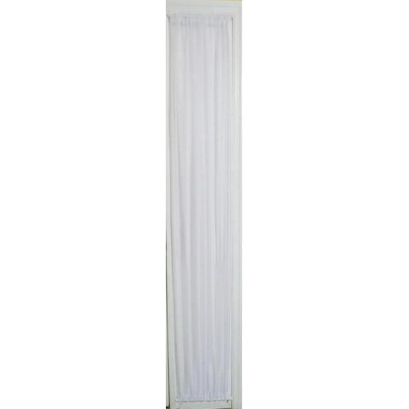 WHITE SHEER SIDELIGHT CURTAIN 36" WIDE 80" LENGTH ROD POCKET TOP AND BOTTOM