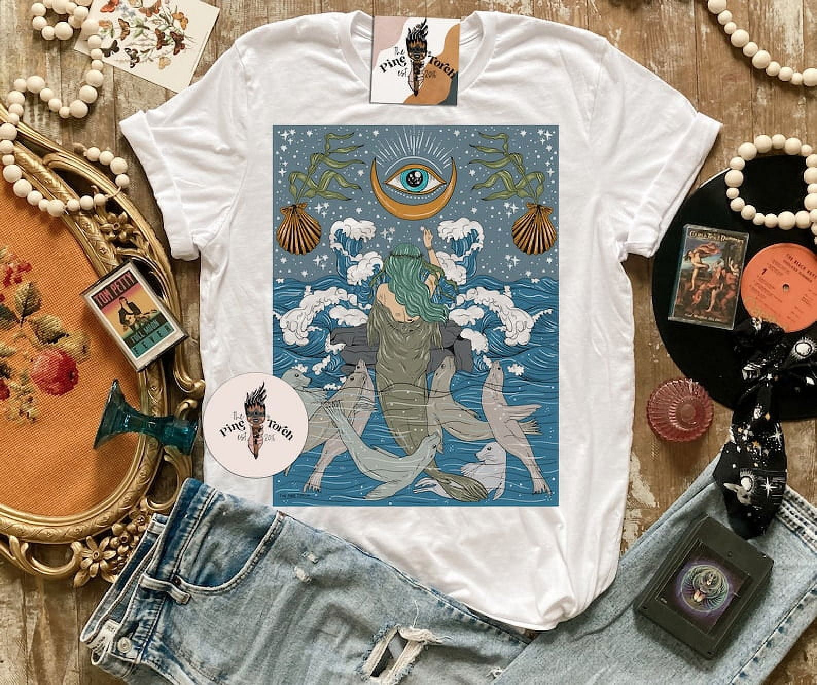 [WHITE] Selkie Woman Shirt, Mystical selkie seal woman shirt