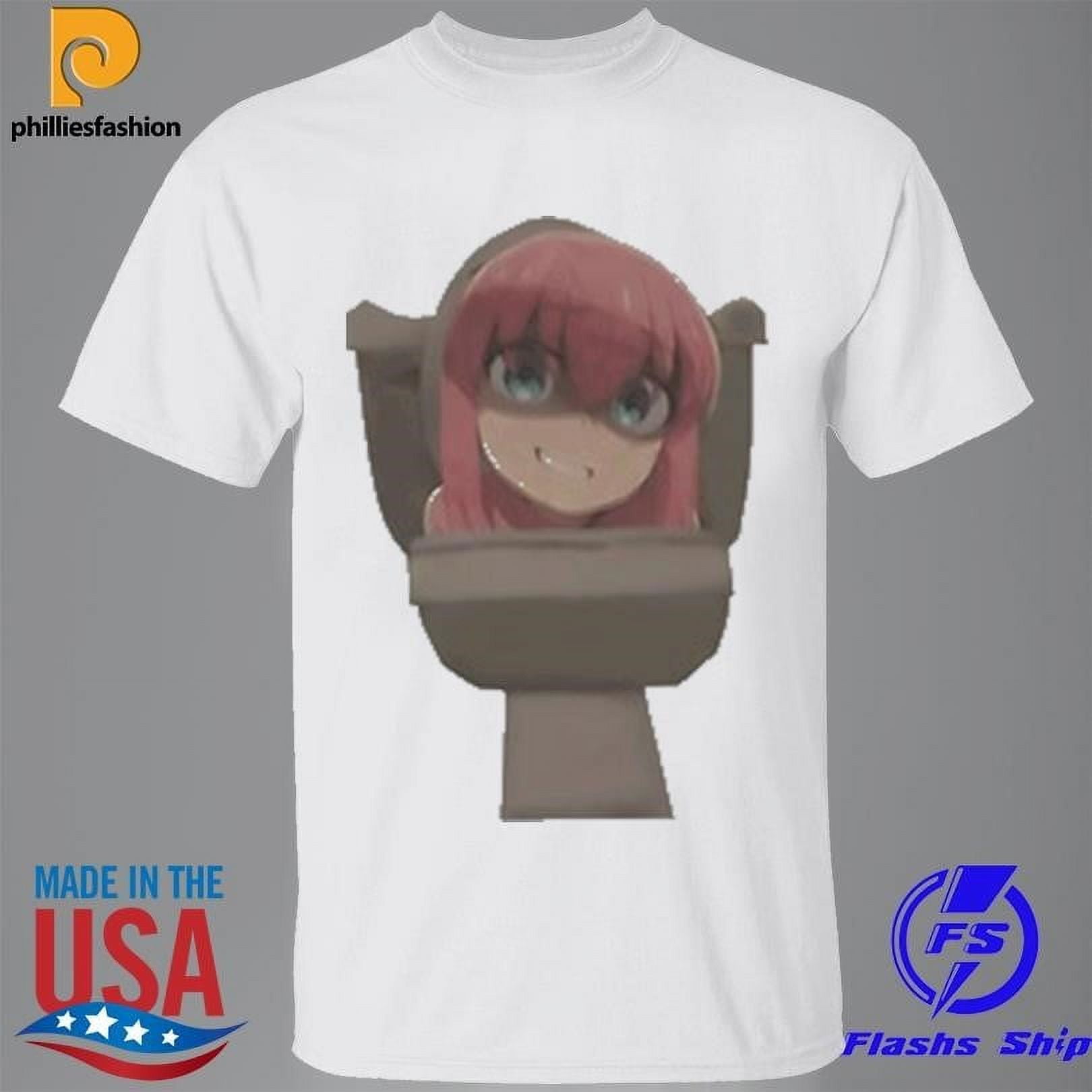 [WHITE] Skibidi Bocchi Anime In Toilet 2024 Shirt