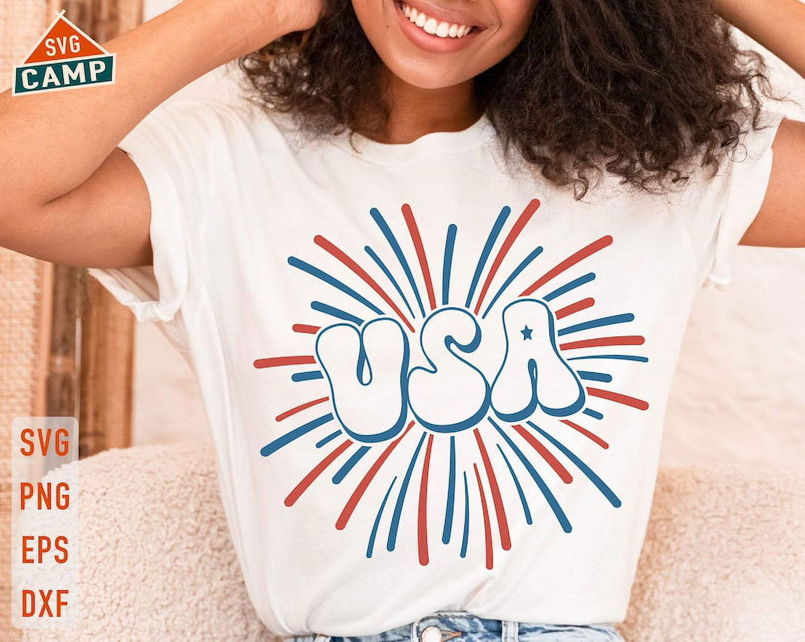 spectacular fourth of july firework t shirt design