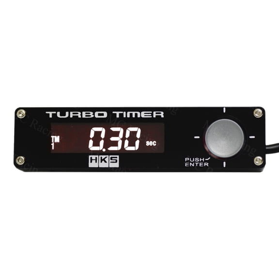 WHITE-Universal Car Digital Turbo Timer, Auto Boost Gauge, Red LED Control, Type 0, Voltage Meter Display, HKS System