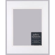WHITE White Double-Bevel Pro Mat Board 11x14 8x10 by Gallery Solutions - 11x14