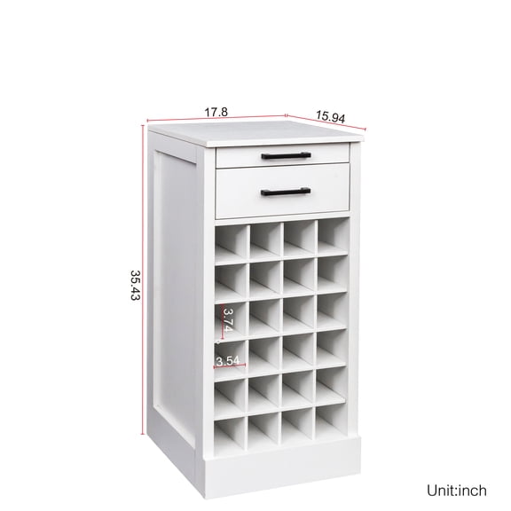 WHITE color modular 24 wine bar cabinet Buffet Cabinet