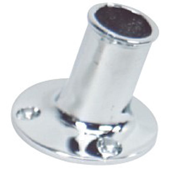 WHITECAP Top Mount Flag Pole Socket - CP/Brass 1-1/4" Tube I.D.