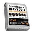 WHITEDUCK 10'x10' Weatherproof Heavy Duty Tarp 16 Mil Silver Black w