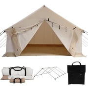 WHITEDUCK Alpha Canvas Wall Tent Waterproof 4 Season Outdoor Camping & Hunting Tent w/Heavy Duty Aluminum Frame, Best for Large Groups, Families & Outfitters (1