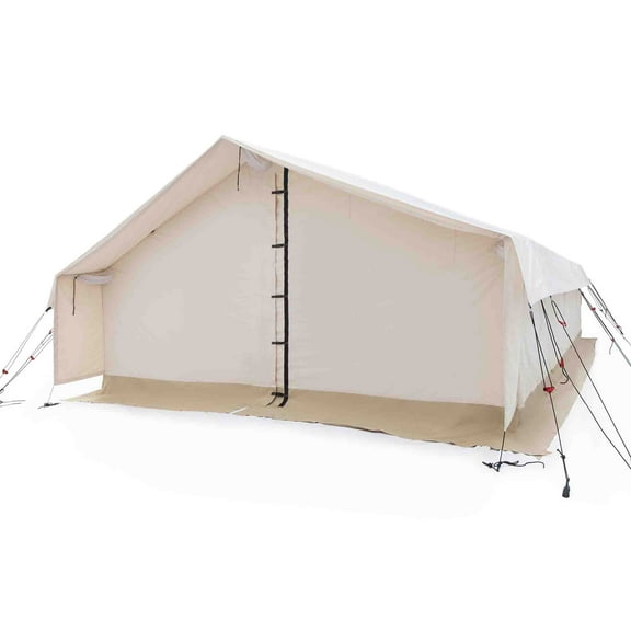 White Duck Outdoors Alpha Canvas Wall Tent, 16'x20', Fire & Water Repellent, Outdoor Camping & Hunting Outfitter Tent, Maximum Occupancy 14 People