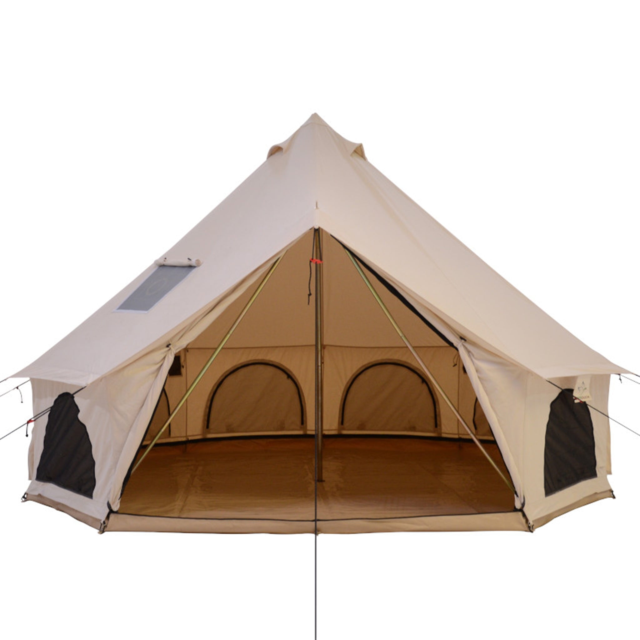 16' White Canvas Bell Tent with Carry Bag for 8 Person