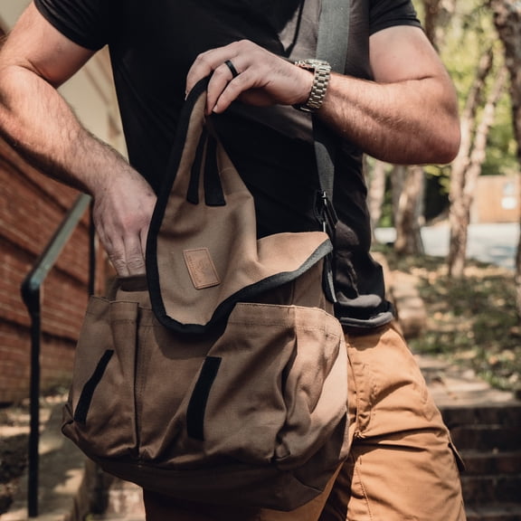 WHITEDUCK FILIOS Messenger Bag - Vintage Canvas Shoulder Bag with Multiple Pockets - Perfect for Work or School