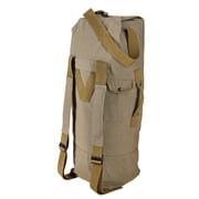 WHITEDUCK G.I Top Load Military Rucksack Style Double Strap Duffel Bag Heavy Duty and Water Resistant- Gym, Sports, Travel, Hiking, Backpacking Olive, Standard 21 x 37