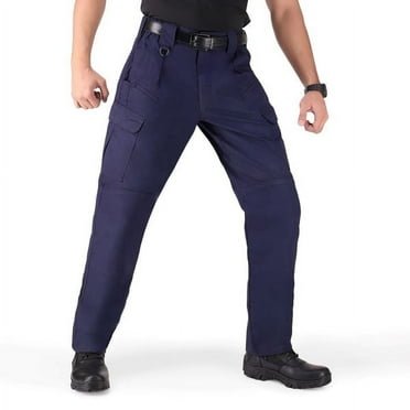 WHITEDUCK Men's Work Cargo Pants - Ripstop Water Repellent w/13 Pockets Outdoor Pant | Navy W34 L36