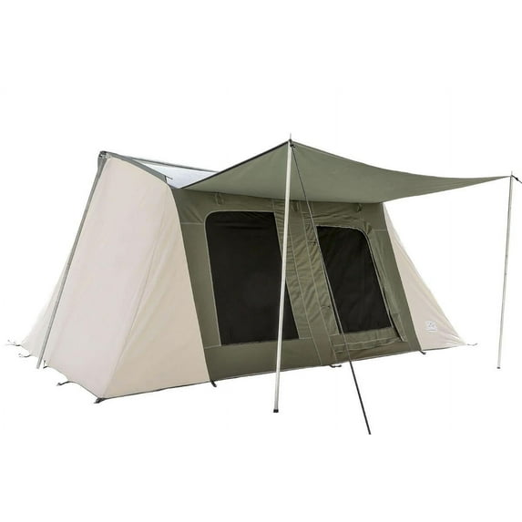 WHITEDUCK Prota Basic Canvas Tent, 10'x14' Cabin Style Camping Tent Waterproof 8 Person, Forest