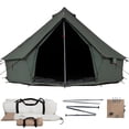 thumbnail image 1 of WHITEDUCK Regatta Canvas Bell Tent w/Stove Jack, Forest Green, 13', Fire & Water Repellent Camping, 1 of 10