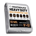 thumbnail image 1 of WHITEDUCK 9x12 Tarp 10 MIL Heavy Duty Poly Tarp Waterproof UV Resistant, True to Size, Rust-Proof Grommets, Tear & Rip Resistant, Extra Thick , Camping, Construction, Boat & Equipment Cover, 1 of 7