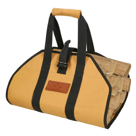 WHITEDUCK TUFF Large Capacity Tan Waxed Canvas Log Carrier