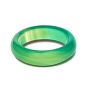 WHITESTONE JEWELRY CO. Griffith Green Natural Agate Stone Ring - For Women and Men - 6mm Wide