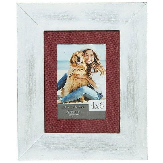 WHITEWASH w Red Mat 6x8 4x6 frame by Pinnacle - 4x6