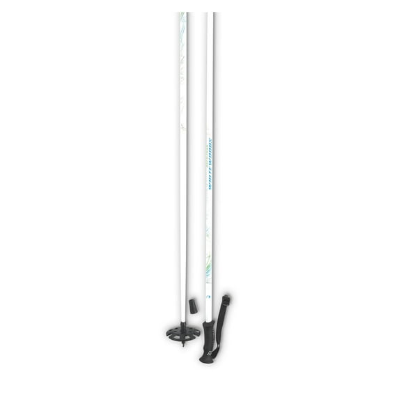WHITEWOODS Adult Unisex Backtrail Nordic Aluminum White Ski Poles, Size: 145