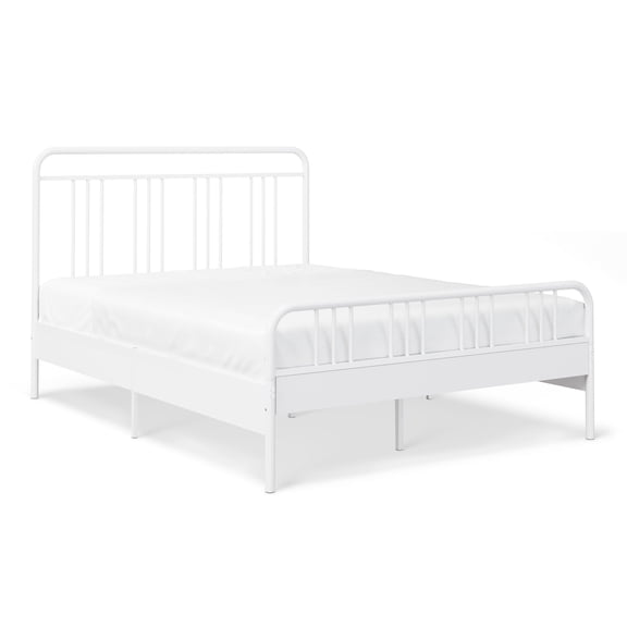 Mainstays Kids Full Size Metal Platform Bed Frame, White