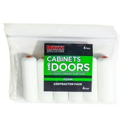 WHIZZ 4" Foam Mini Paint Roller Cover Refills for Painting Cabinets & Doors, 6-Pack Refills