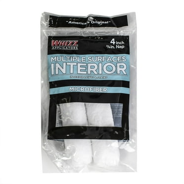 WHIZZ 4" Microfiber Mini Paint Roller 2-Pack Refills