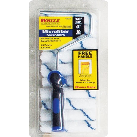 WHIZZ ROLLERS Whizz Xtra Sorb Microfiber Paint Roller Cover & Frame - Single Pack
