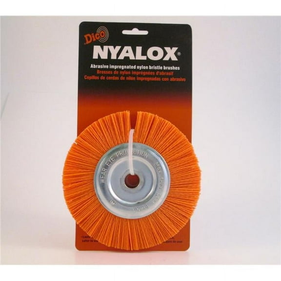 Dico 7200067 6 in. Dia. Bench Grinder Brush, Medium - Orange