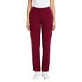 thumbnail image 1 of WHLBF UTTOASFAY Pants for Women Scrubs Pocket Solid Color Loose Work Uniform Loose Tight Waist Uniform Full Length Pants Wine XXL, 1 of 4