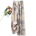thumbnail image 1 of WHLBF Women's Pants Fashion Printing Regular Elastic Casual Wide Leg Summer Lightweight Cotton Full Length Trousers Multicolor Free Size, 1 of 5
