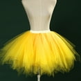 thumbnail image 1 of WHLBF Womens Plus Size Skirt Mesh Tulle Princess Elastic Shorts Dancing Skirt Yellow XL(XL), 1 of 3
