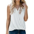 thumbnail image 1 of WHLBF Womens Plus Size Tank Causal V-Neck Solid Blouse Sleeveless T-Shirt Summer Tops, 1 of 5
