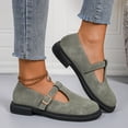 thumbnail image 1 of WHLBF Womens Shoes Low-Heeled Loafers Casual Plus-Size Shoes Trendy Sandals Size 7.5, 1 of 7