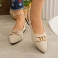 thumbnail image 1 of WHLBF Womens Shoes Pointed Toe Casual Plus Size Summer Shoes Closed Toe Flat Soft Sole Sandals Size 6, 1 of 9