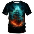 thumbnail image 1 of WHNBCW Funny Pirate T-Shirt Pirate Ship Graphic Tee Shirt, 1 of 7