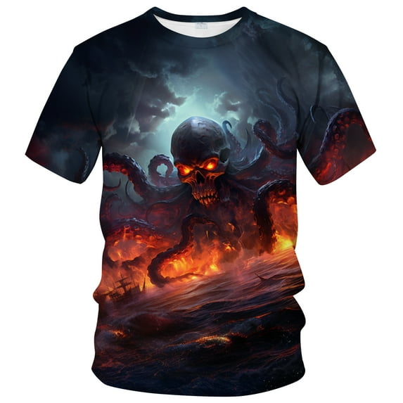 WHNBCW Funny Pirate T-Shirt Pirate Skull Graphic Tee Shirt