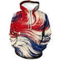 thumbnail image 1 of WHNBCW Funny Tie Dye Hoodie American Flag Style Graphic Sweatshirt, 1 of 7