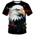 thumbnail image 1 of WHNBCW Funny USA Bald Eagle T-Shirt American Flag Style Graphic Tee Shirt, 1 of 7