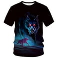 thumbnail image 1 of WHNBCW Funny Wolf Printed T-Shirt Animal Graphic Tee Shirt, 1 of 7